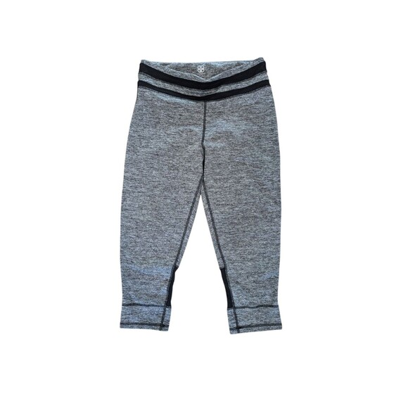 Daisy Fuentes Leggings Women's Size L Gray Fitted Gym Activewear Cropped - Picture 1 of 3